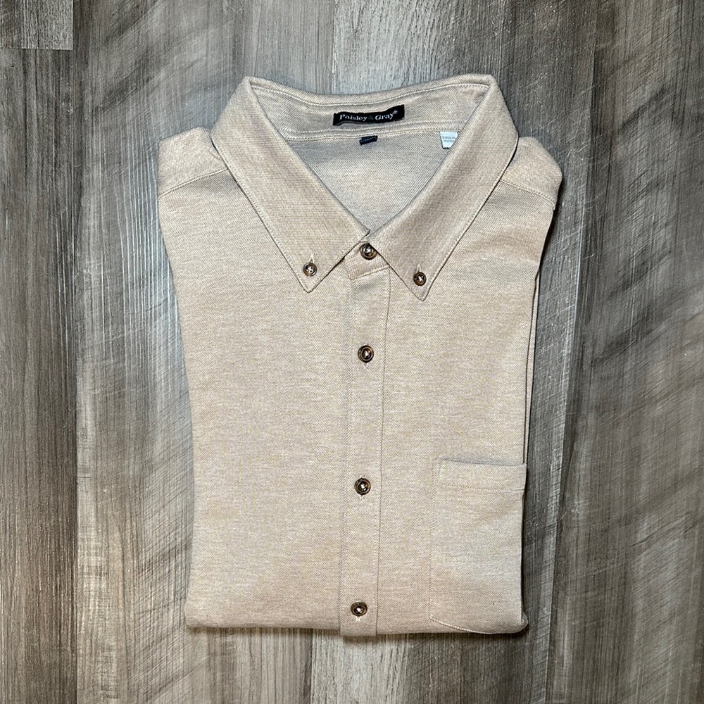 Paisley & Gray Knit Long Sleeve Button Down - Large